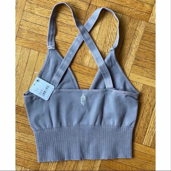 Free People Good Karma Crop Tank Top in Faded Grape Size XS NWT - Picture 5 of 7